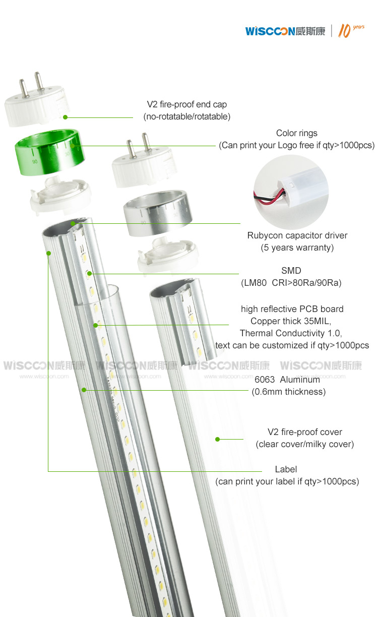 T5 LED TUBE 130lm/w